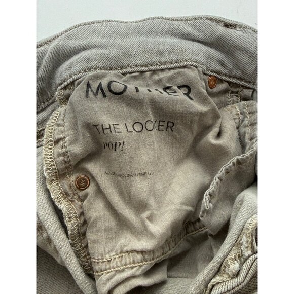 Mother The Looker Low Rise Pop! Jeans in Driftwood Light Brown Skinny Size 31 - Picture 10 of 13